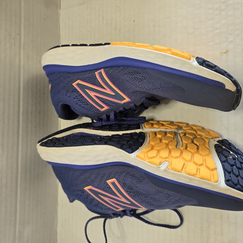 New Balance Blue and Yellow Athletic Shoes with Retro Design